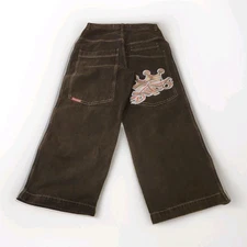 BRAND NEW Vintage Y2K JNCO Blue Big Crown Pocket Washed Wide Baggy Jeans Sz 34