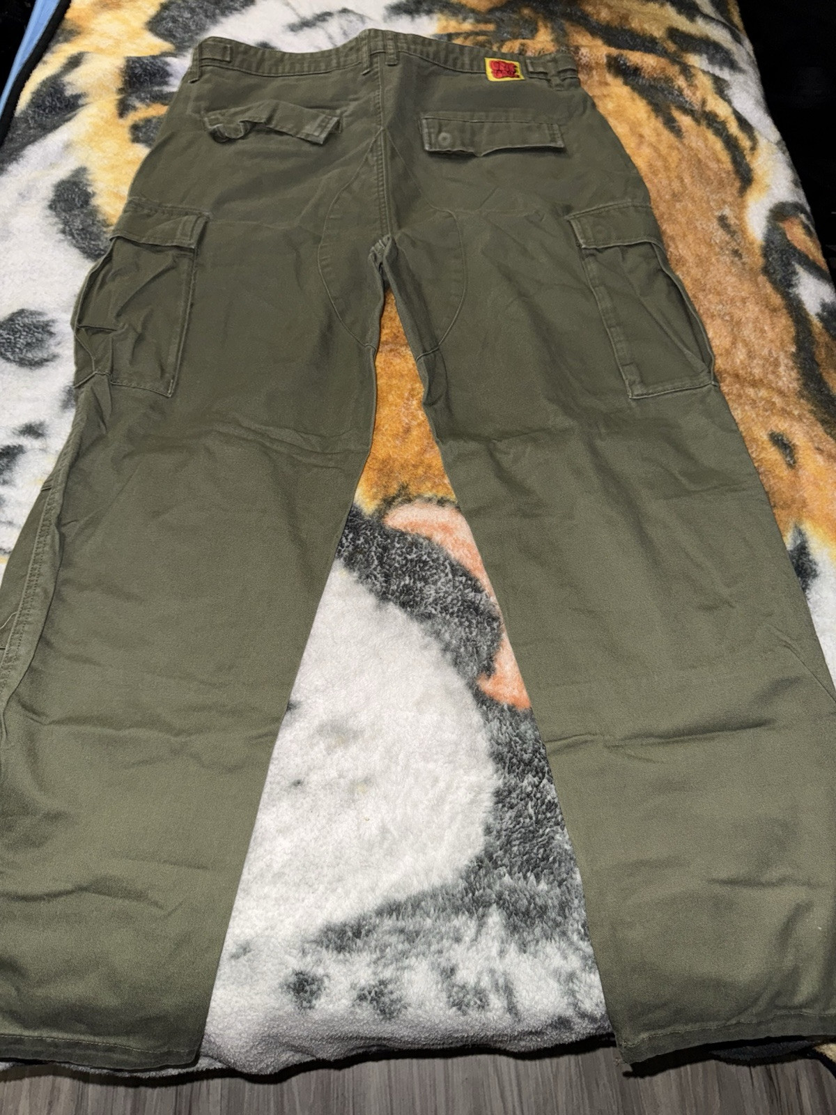 Empyre Pants Men’s Size 34 Cargo Olive Green Relaxed Baggy Wide Leg Y2K