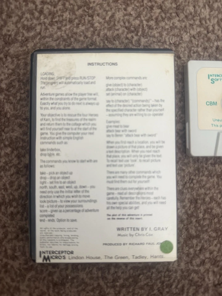 Commodore 64 Heroes of Karn game by Interceptor Software tested  - Image 3 of 4