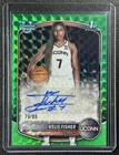 KELIS FISHER 2025-26 BOWMAN CHROME AUTO GREEN GEOMETRIC REFRACTOR PROSPECT 79/99