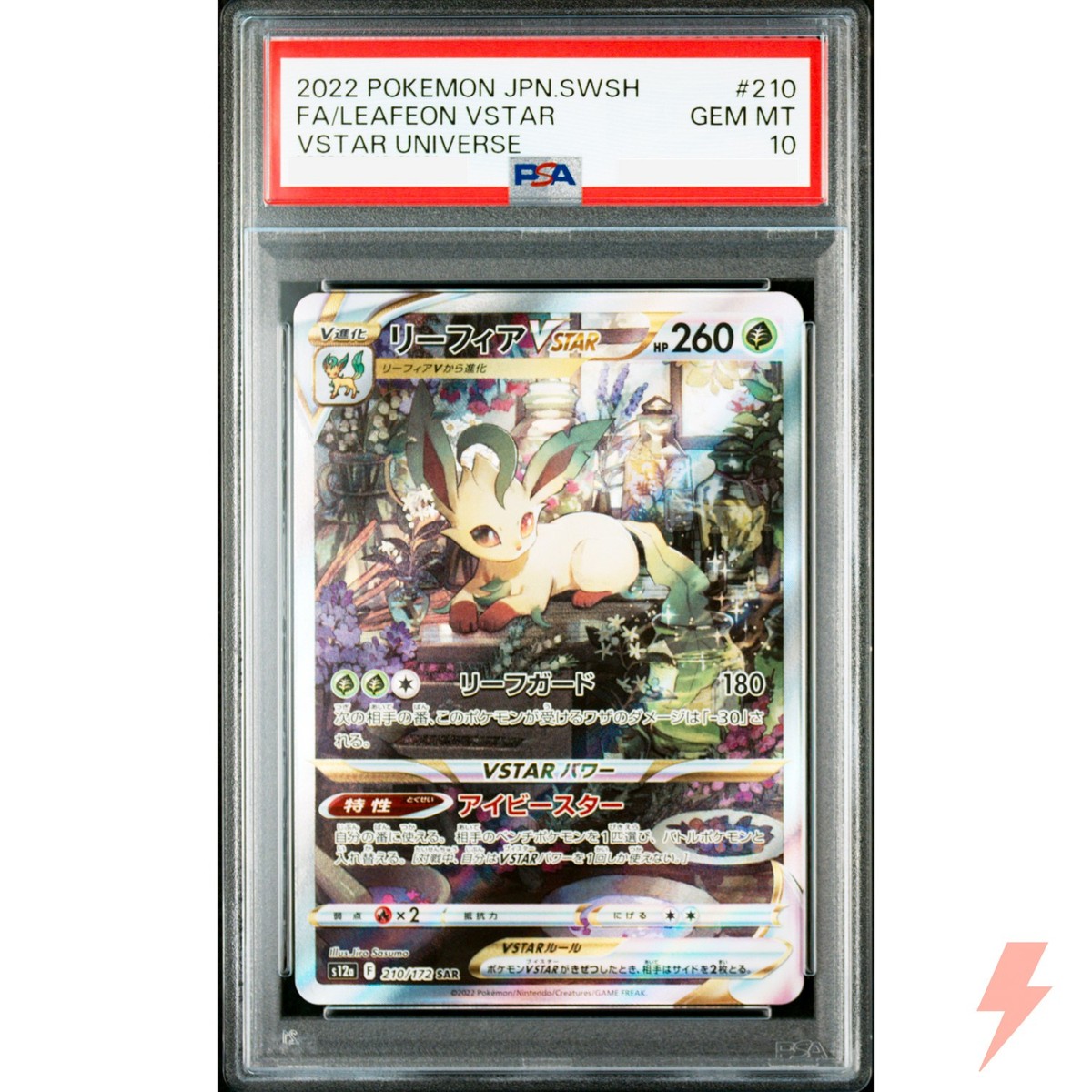 PSA 10 Leafeon Glaceon SAR Set 210-217/172 S12a VSTAR Universe