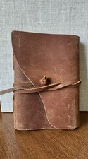 Brown Leather Journal, Wrap Closure, Notebook Lined, New, See Description