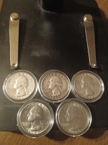 SILVER QUARTERS!!! 1961, 1962 & 1964 With BU/lightly Circulated 1965 & 1966.
