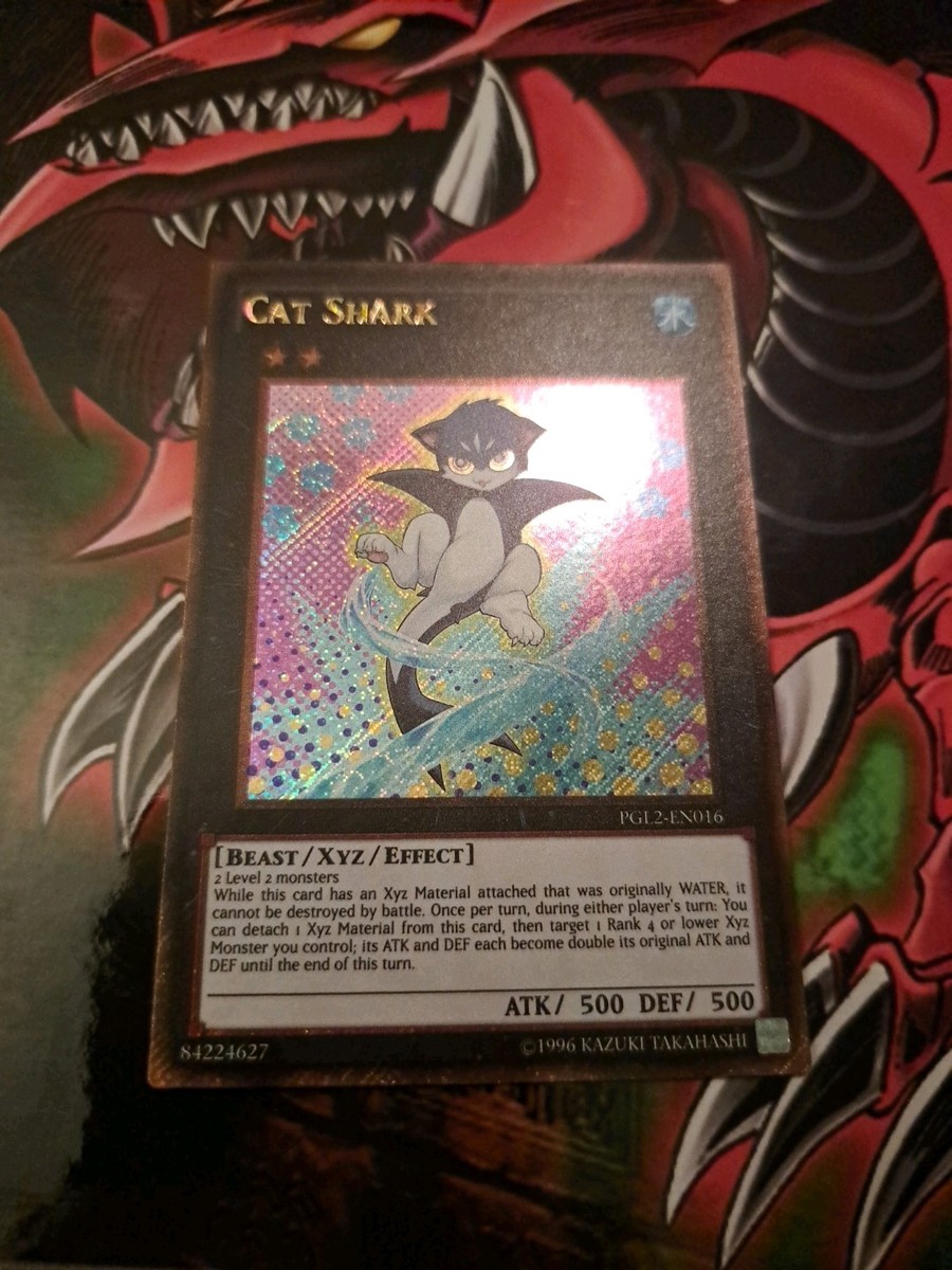 Yu-Gi-Oh! Sammelkarte – Cat Shark (PGL2-EN016), Premium Gold: Return Of The Bling, Unlimited Edition, Gold Secret Rare