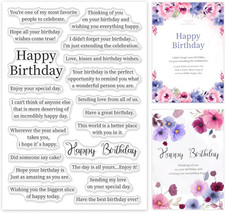 Happy Birthday Clear Stamps Birthday Sentiment Silicone Stamps for Cards Maki...