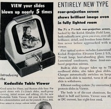 1949 Kodak Kodaslide Film Slide Viewer Advertisement Vintage Photography E8L