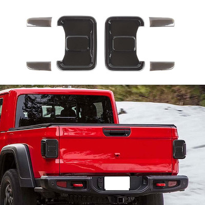 Cherocar Tail Light Cover Lamp Guard Trim Frame Bezels For Jeep Gladiator Jt