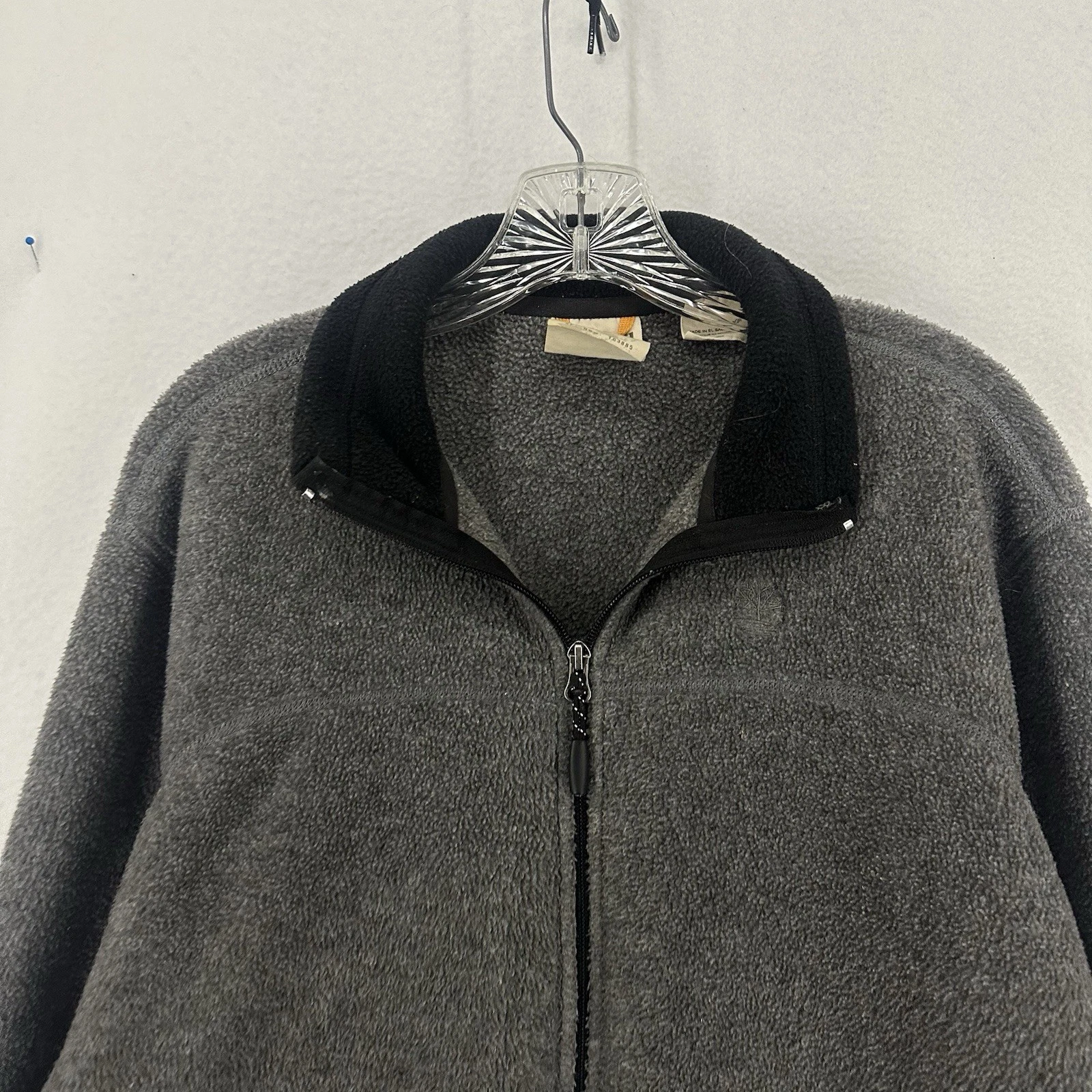 Timberland Full Zip Fleece Jacket Mens Small Grey