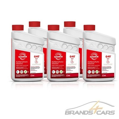 5x 1 L GLYSANTIN  G40  ECO BMB KÜHLERSCHUTZ SCHUTZMITTEL KÜHLER PINK 5116125