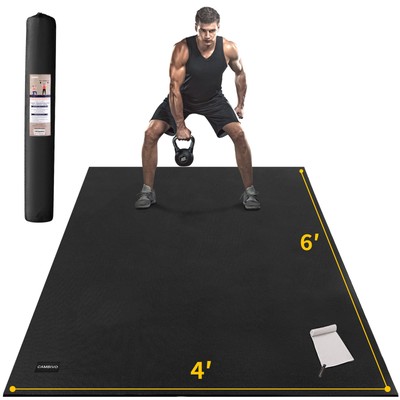 Large Exercise Mats for Home Workout, 6' x 4' x 7 mm Extra Thick Workout Mats...