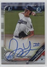 2019 Bowman Draft Chrome Pick Refractor 429/499 Jimmy Lewis #CDA-JL Auto 04lr