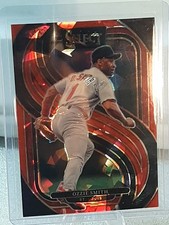 2025 Panini Select Baseball #134 - Ozzie Smith -Red Ice Prizm Premier Level /199