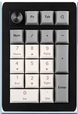 EK21 via Gasket Number Pad with 1000Mah Battery, BT 5.0/2.4Ghz/Wired Hot-Swap Nu