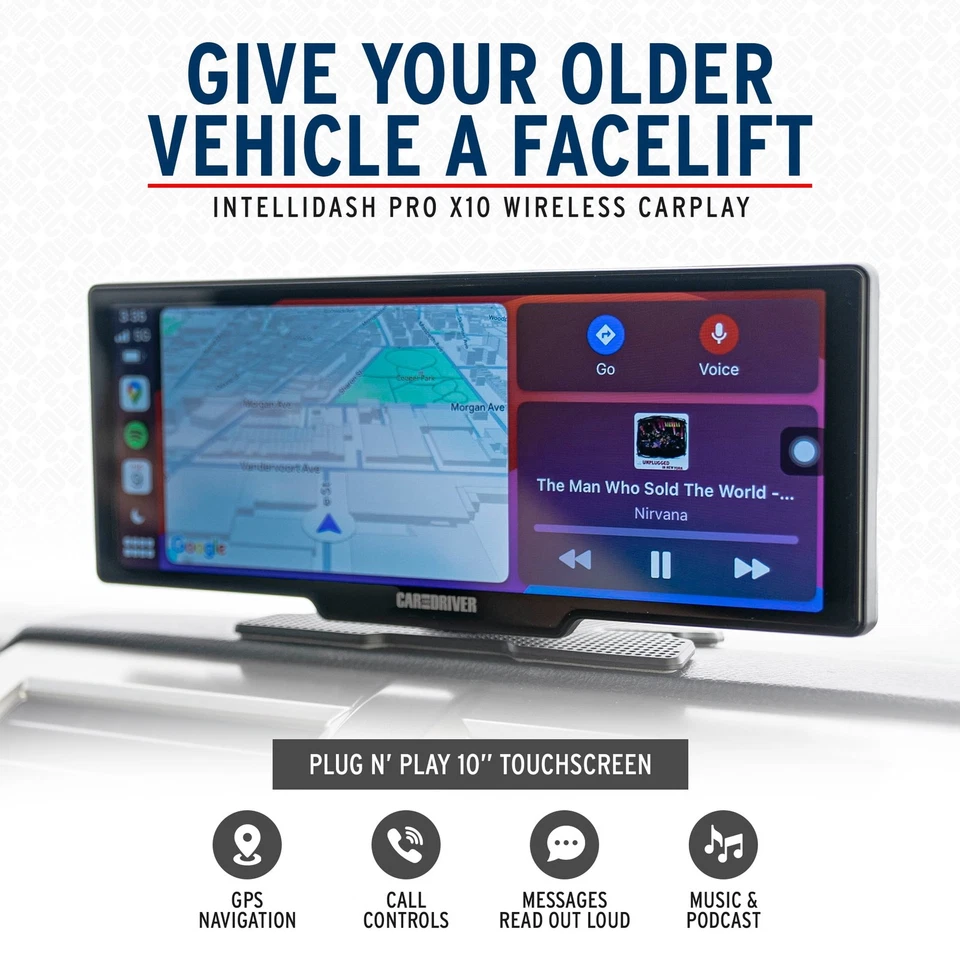 Car and Driver Intellidash Pro X10 Wireless Carplay, New, 10" Touch Screen - Image 4 of 4