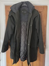 Vintage BHS Hooded Padded Field Coat Deep Green Size 10