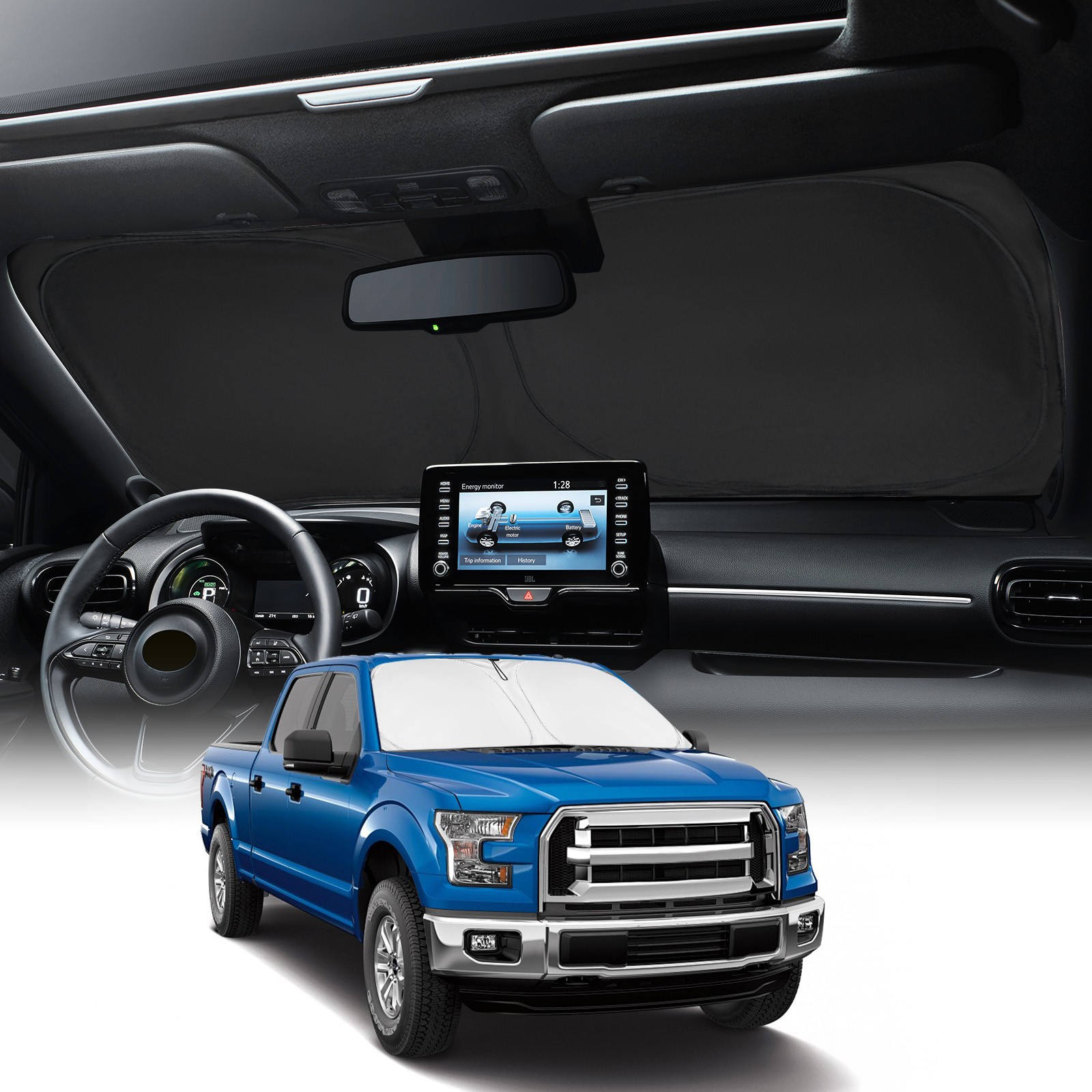 For Toyota Car Large Foldable Sun Visor Shade Windshield Window Cover UV Block