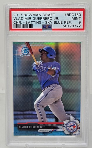2017 Bowman Chrome Blue Refractor VLADIMIR GUERRERO JR RC CARD /399 PSA 9 MINT