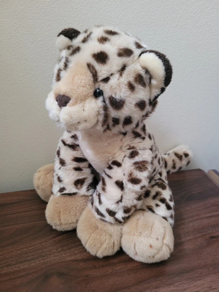 Build A Bear Baby Leopard Cub WWF Gold Eyes bicho de pelúcia 16" 2010 HTF - Imagem 2 de 4