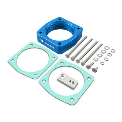 BEVINSEE Throttle Body Spacer Kit Blue For Infiniti For Nissan VQ35DE Engines