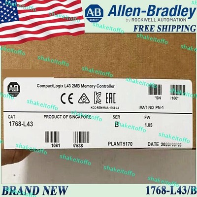 1768-L43/B AB 1768L43 CompactLogix L43 Controller Brand New US Stock
