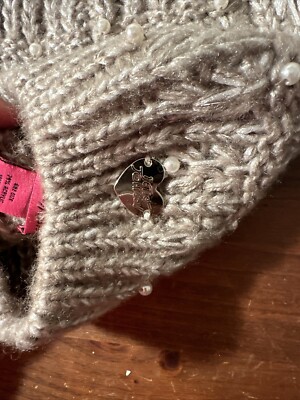 Nwt Betsey Johnson set hat and circle scarf rare pearls Betsey Johnson | Accessories | Betsey Johnson Soft Beige  main image 3