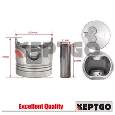 1pc 3KC 3KC1 Piston Set with Pin For Isuzu Engine Parts STD Size 74mm