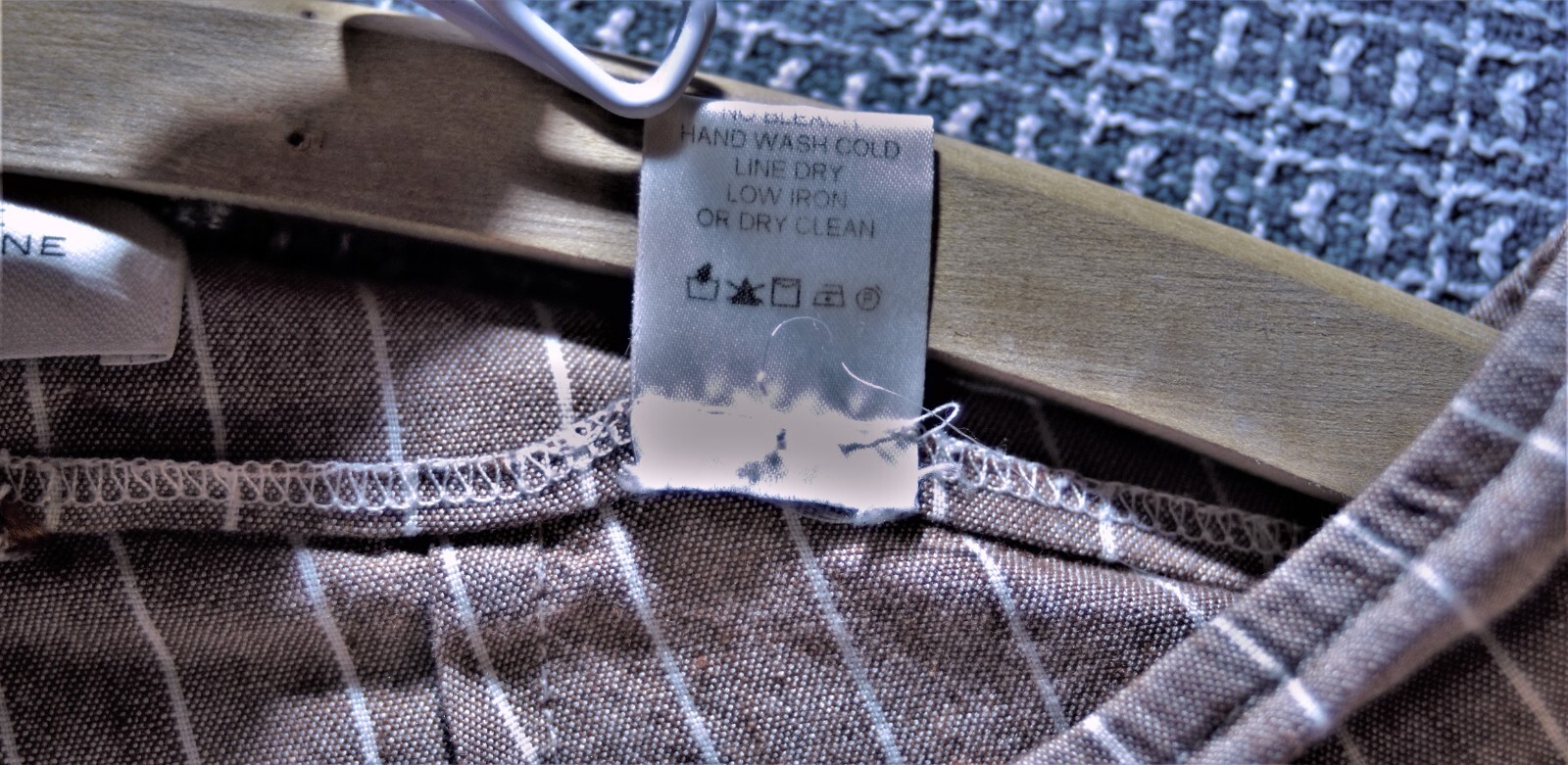 AVENUE MONTAIGNE Size 6 Linen Rayon Pants beige Pin Stripe FLAVIA Style Womens