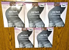 5 pr. Sears Nice Touch SlimShaper Support Therapy Pantyhose-Size A-Soft Taupe