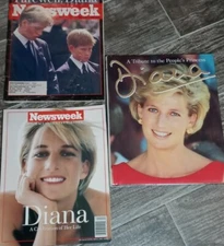 3 Newsweek Commemorative Issue Princess Diana & Farewell Diana