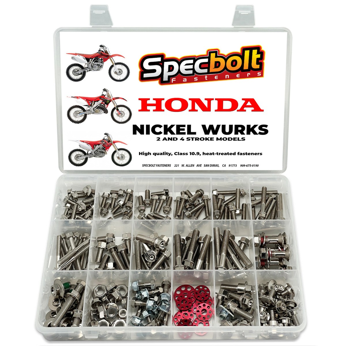 Honda CR & CRF Nickel Wurks Bolt Kit Titanium Look CRF50 - CRF450
