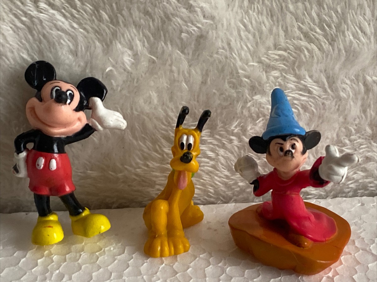 Vintage Lot Of 3 Mickey Mouse Fantasmic Figures Disney Mexico