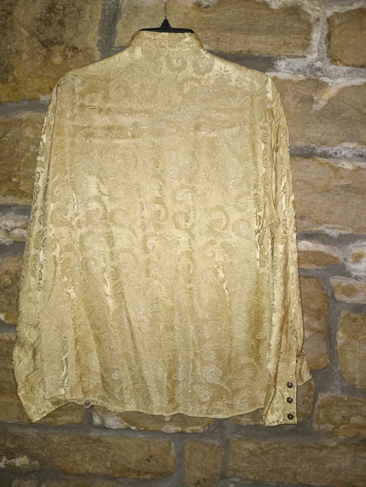 Preciosa camisa vaquera vintage de lúrex de los años 50 para hombre. Estilo Porter Wagoner. Foto 2 de 4