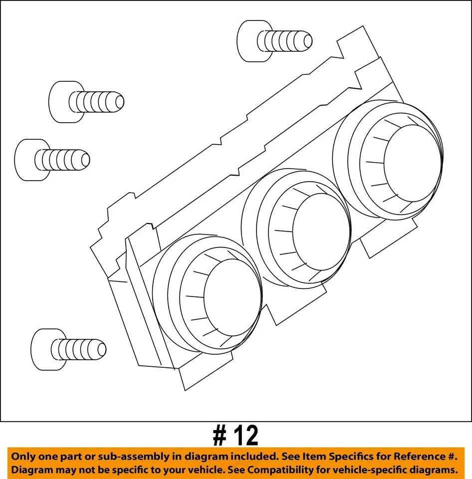 Used A/C Selector Switch fits: 2012 Nissan Rogue AC manual temperature control G - Image 4 of 4