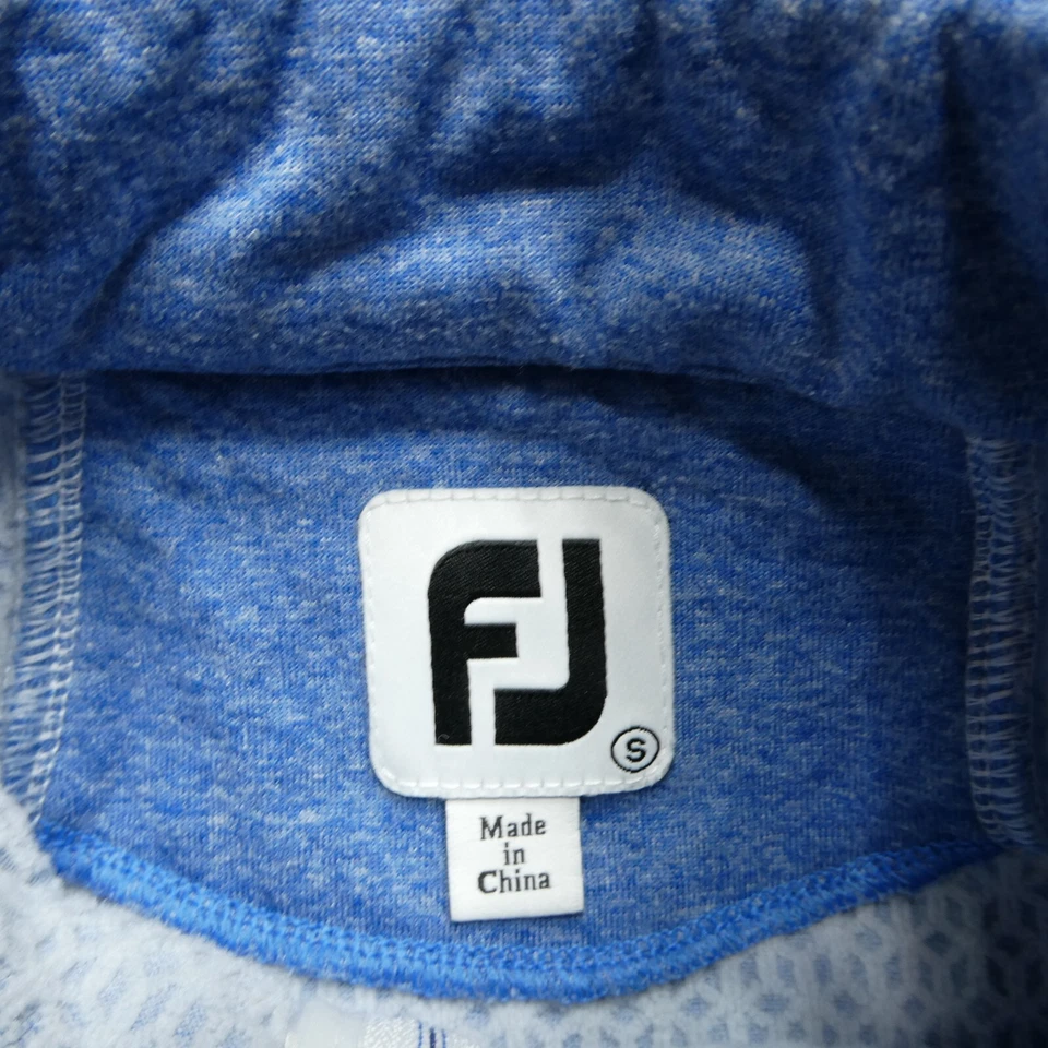 Jaqueta de golfe FJ FootJoy térmica feminina pequena azul 1/2 zíper bolso leve - Imagem 2 de 4