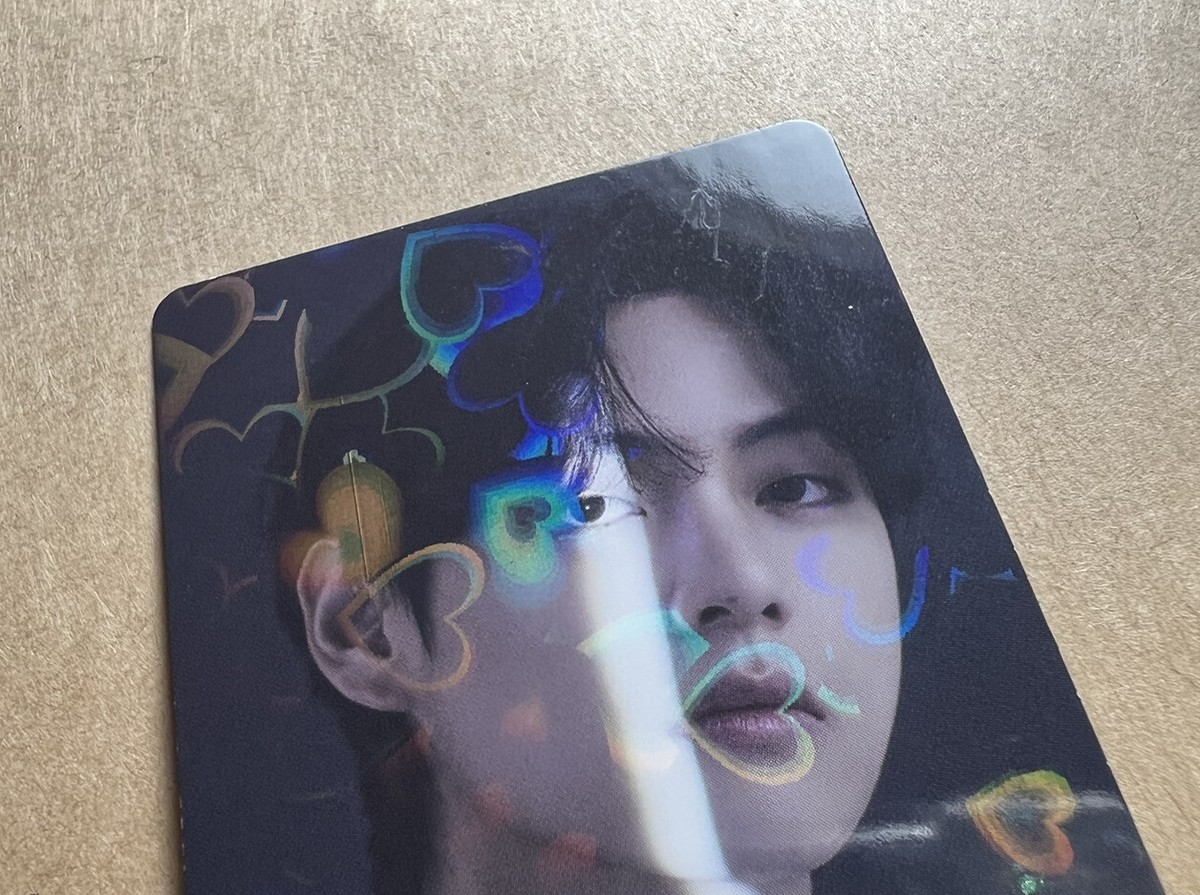 V Photocard BTS Proof Japan FC Limited Official Hologram Heart