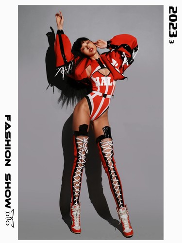 Chaqueta Roja Body Drag Queen Disfraz Adulto Jazz Baile Ropa Fiesta Ropa - Imagen 2 de 16