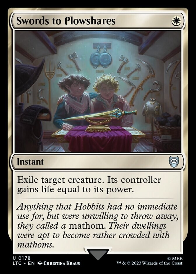 Swords to Plowshares 0178 Non Foil Uncommon LOTR Commander MTG Near Mint