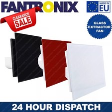 100mm Stylish Glass Front Quite Extractor Fan Anti-Condensation Kitchen Bathroom