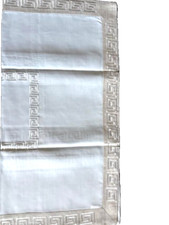CLASSIC TABLE TOPPER WITH GOLDEN GEOMETRIC PATTERN ALL AROUND-BRAND NEW