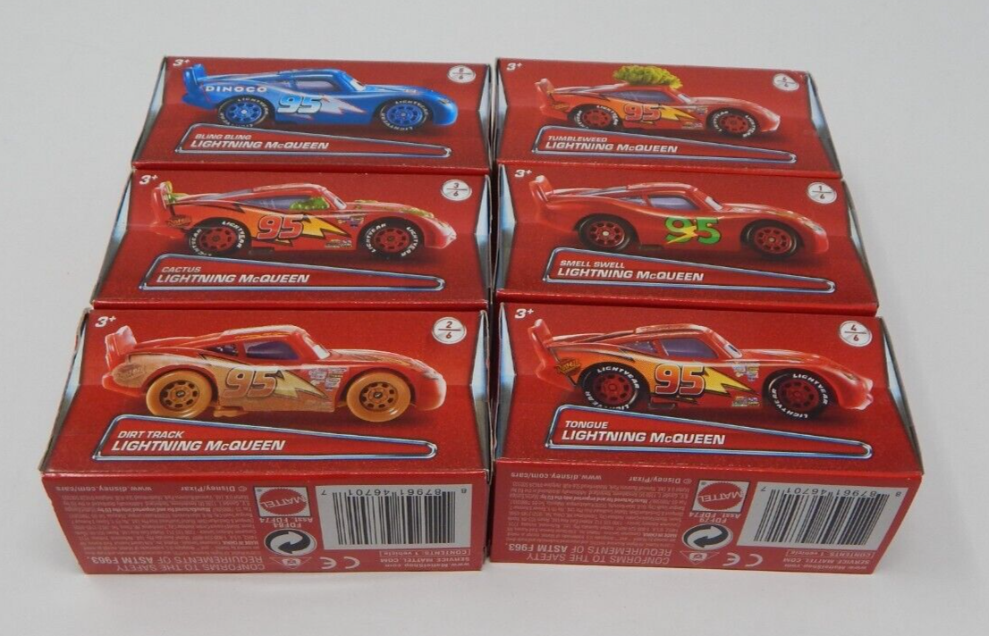 Disney Pixar Cars Lightning McQueen Puzzle Box Diecast set of 6pcs