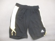 ADIDAS Size S Boys BLK Stretch Waist Pocket Running Gym Athletic Golf Shorts 768