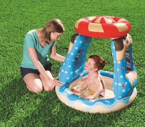 baby paddling pool with sunshade