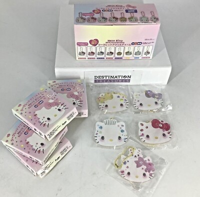 Hello Kitty 50th Anniversary Acrylic Keychain Charm Pick The Future in Our Eyes