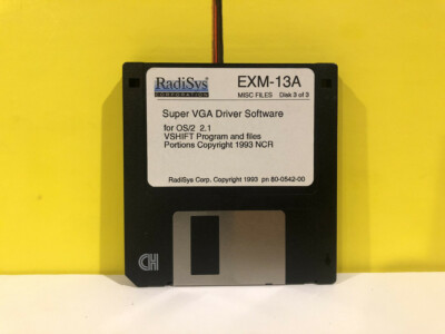RadiSys 80-0542-00 EXM-13A Disk 3 of 3 Super VGA OS/2 2.1 VSHIFT Driver Software