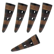 Handmade Renaissance  Viking Horn Striped Costume Toggle Set - 5 Pieces