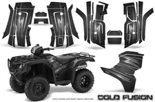 HONDA FOREMAN 2015-2019 GRAPHICS KIT CREATORX DECALS COLD FUSION BLACK