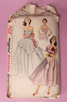 Rare Vintage 1953 Simplicity 4187 Daytime Evening Dress Jacket Size 14 Bust 32 | eBay Rare Vintage 1953 Simplicity 4187 Daytime Evening Dress Jacket Size 14 Bust 32 | eBay