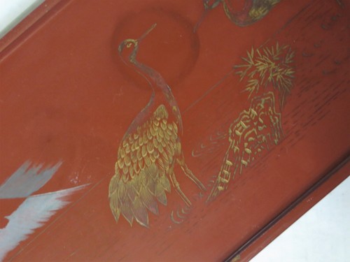 Antique Japanese Lacquer Tray & Two Dishes - Picture 4 of 12