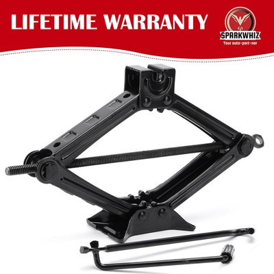 New Car Jack 2 Ton Scissor Jack Handle Crank Tire Van Garage Tool Black Steel