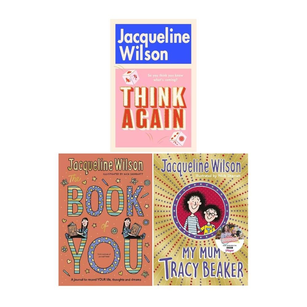 Jacqueline Wilson Collection 3 Books Set My Mum Tracy Beaker (HB) Think Again HB